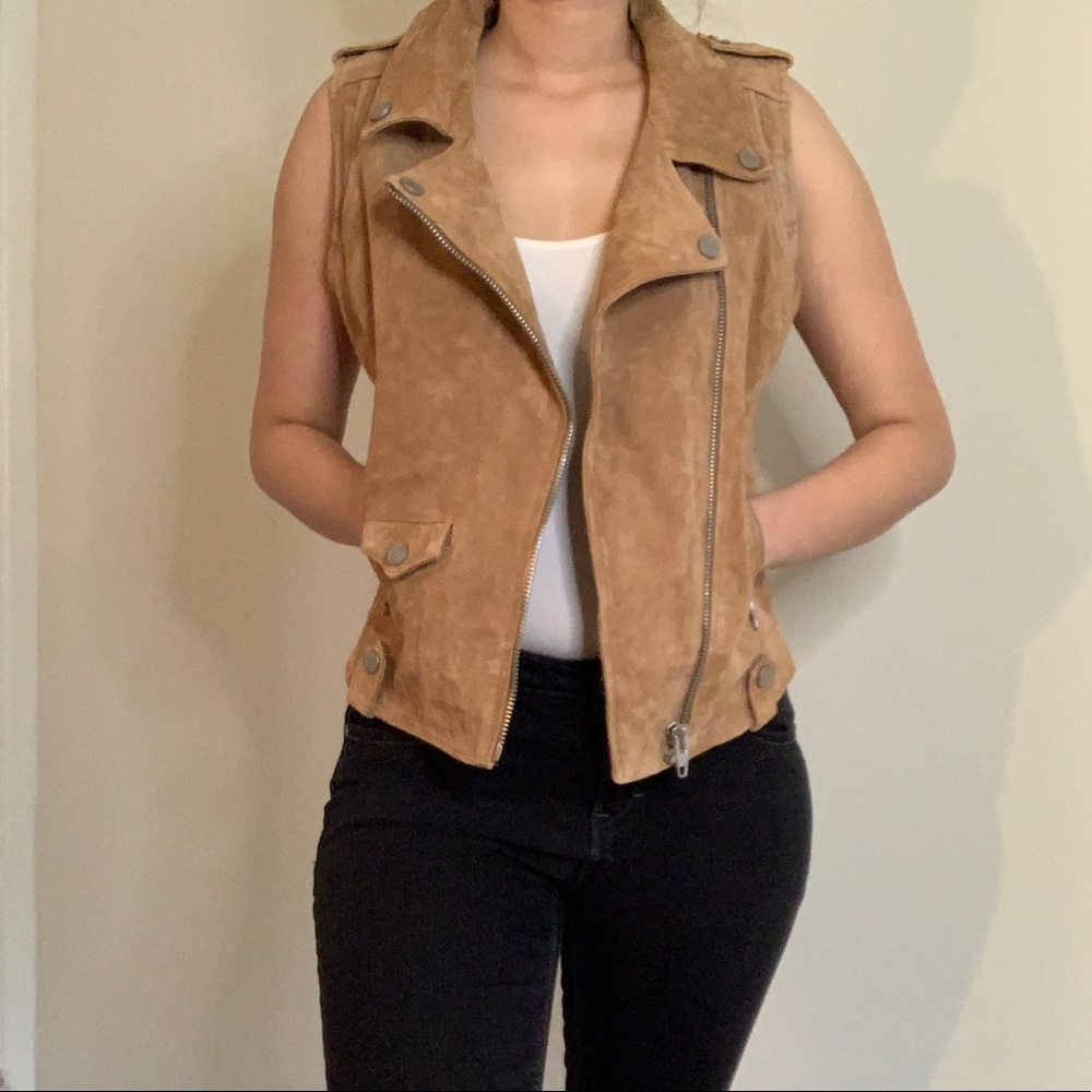 Blank NYC Tan Suede Leather Vest
